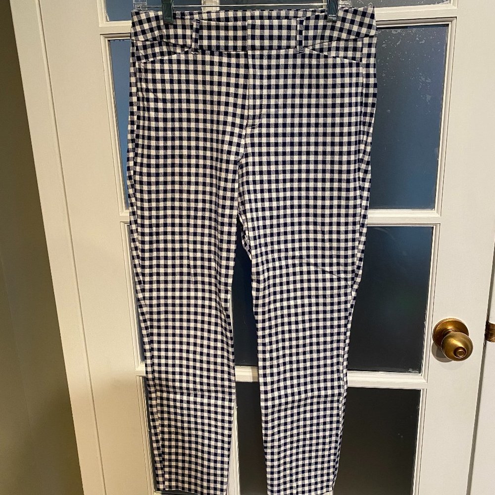 Old Navy Pixie High-Rise Pants - Blue Check